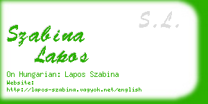 szabina lapos business card